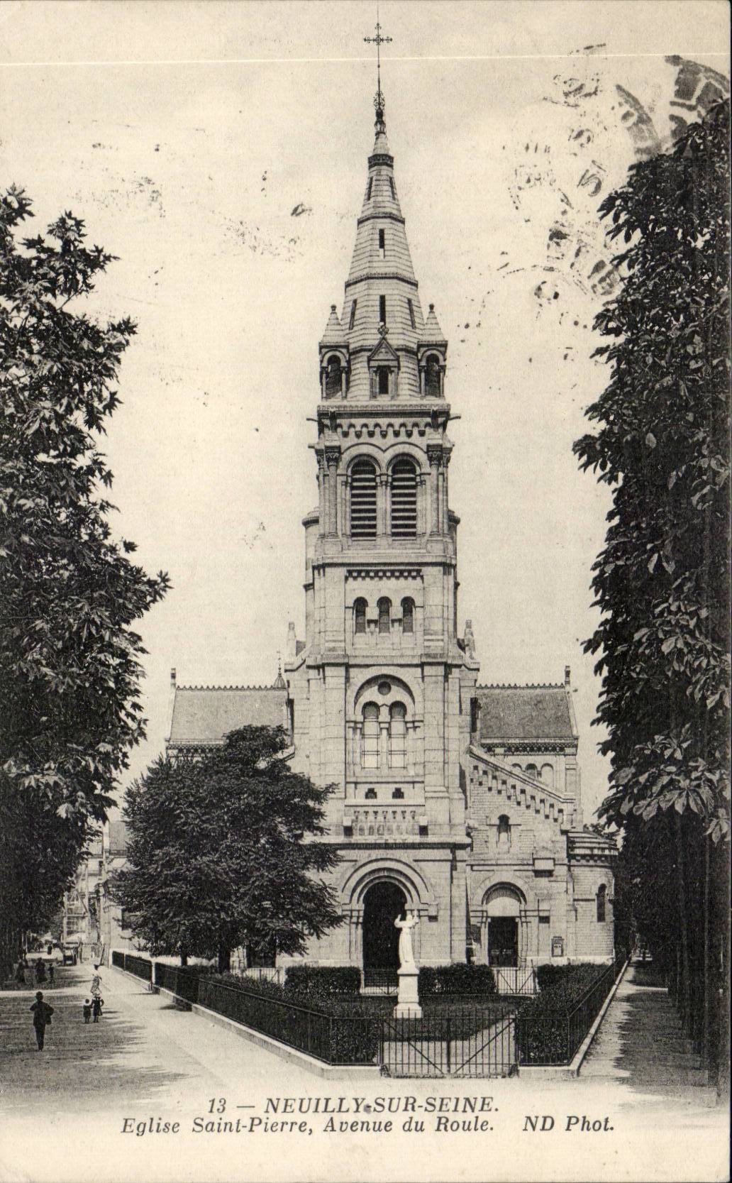 CPA Neuilly sur Seine Eglise Saint Pierre Avenue du roule