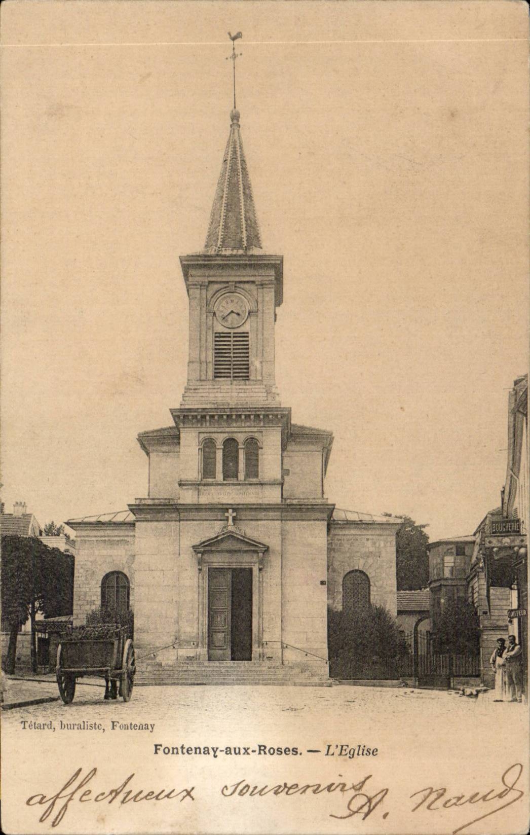 CPA Fontenay with the pinks the church Hairdresser