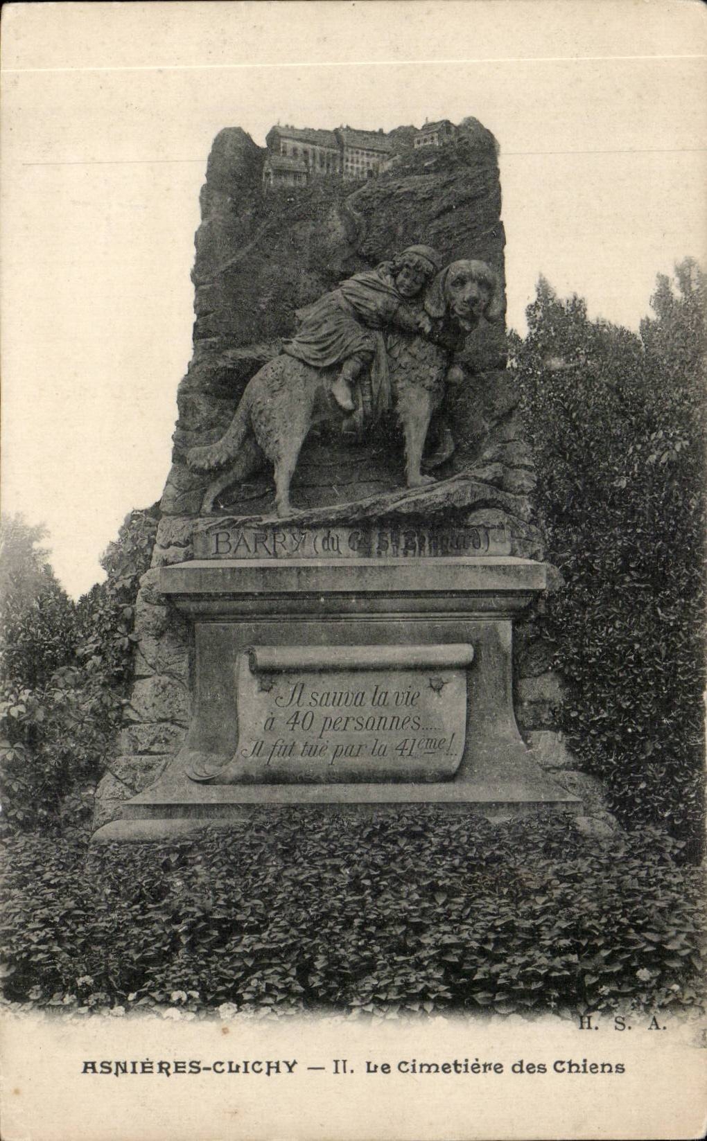 CPA Asnieres Clichy the cemetery of the dogs