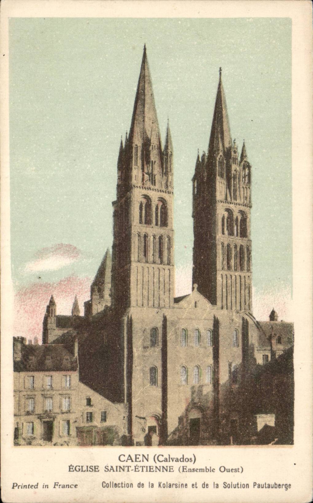 CPA Caen Kirche Saint-Etienne