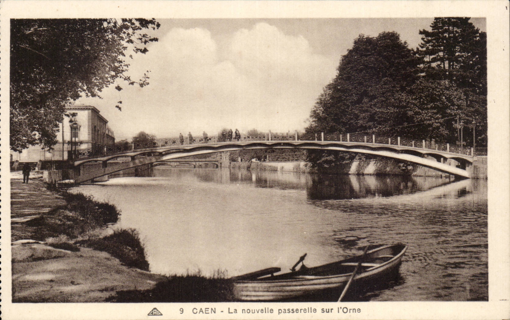 CPA Caen der neue Steg an Orne