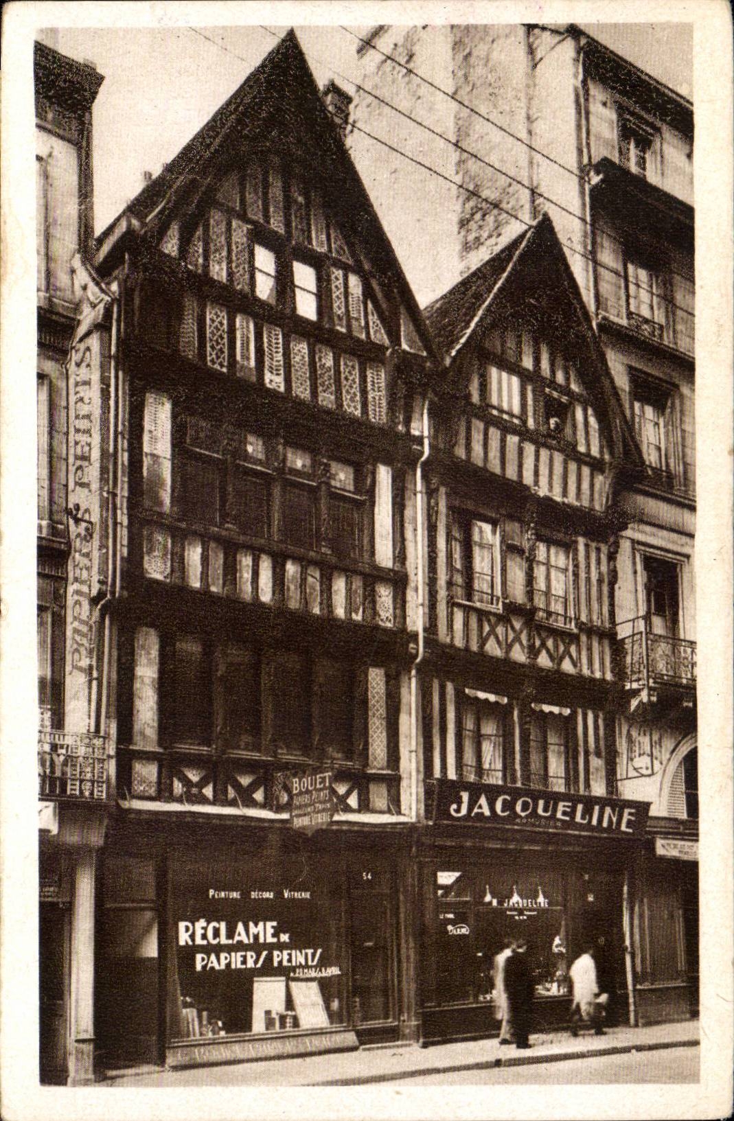 CPA Caen Hauser des 15 Strasse Saint Pierre