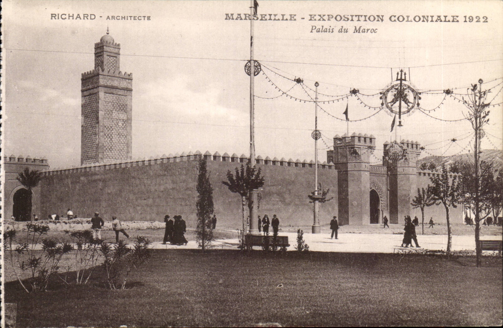 CPA Marseille Exposition coloniale 1922 Palais du Maroc