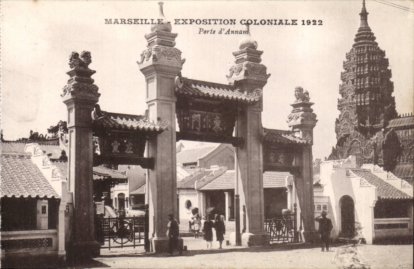 CPA Marseille Exposition coloniale 1922 Porte d'Annam
