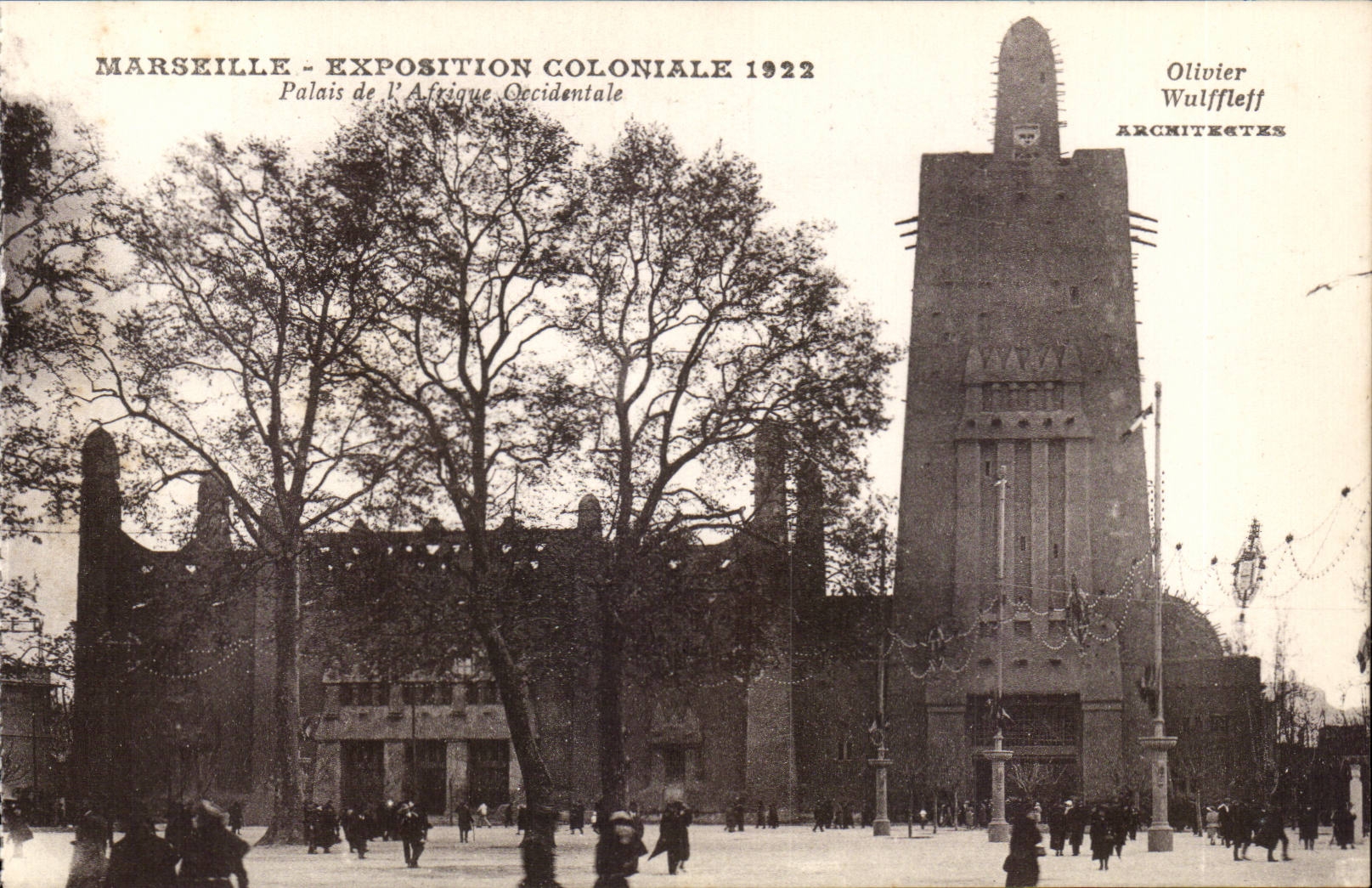 CPA Marseille Exposition coloniale 1922 Palais de l'Afrique Occidentale