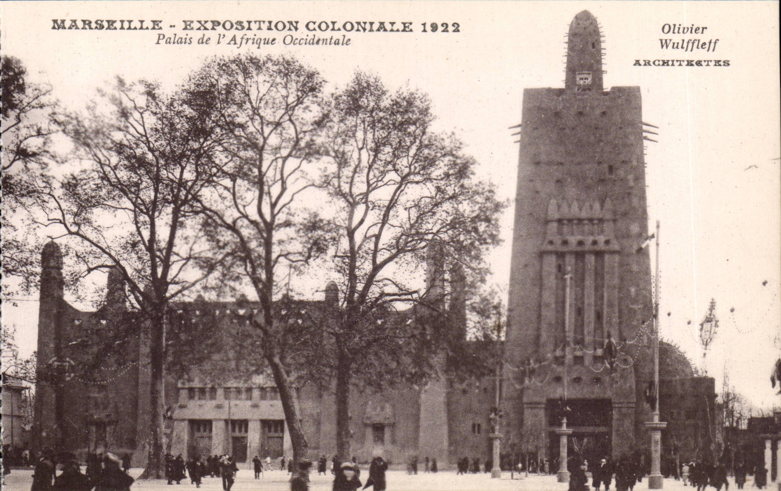 CPA Marseille Exposition coloniale 1922 Palais de l'Afrique Occidentale