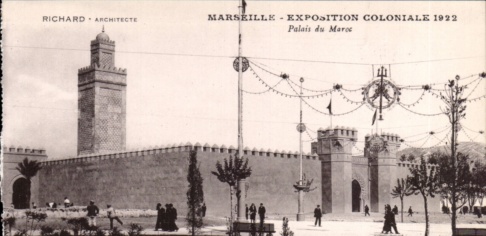 CPA Marseille Exposition coloniale 1922 Palais du Maroc