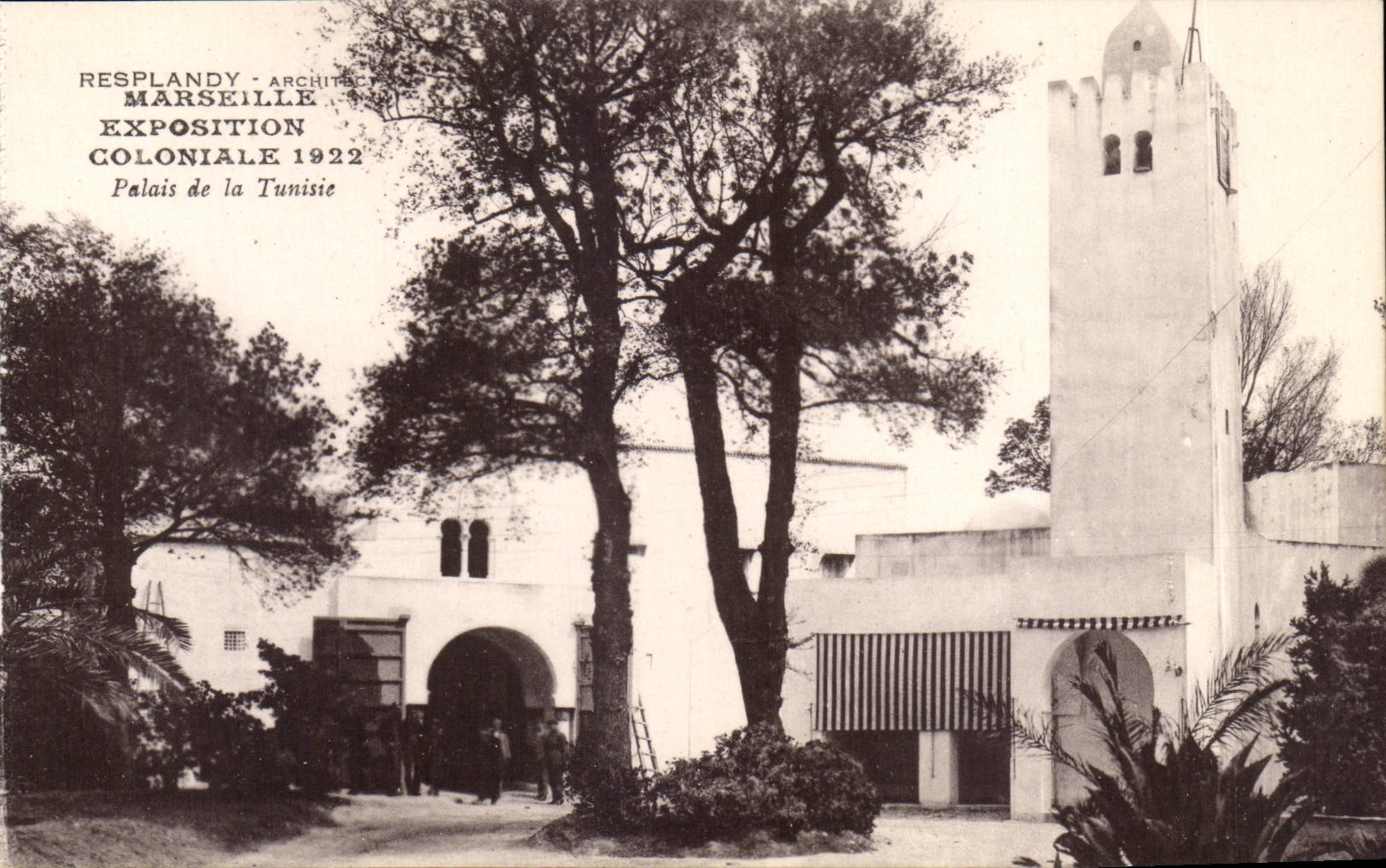 CPA Marseille Exposition coloniale 1922 Palais de la Tunisie
