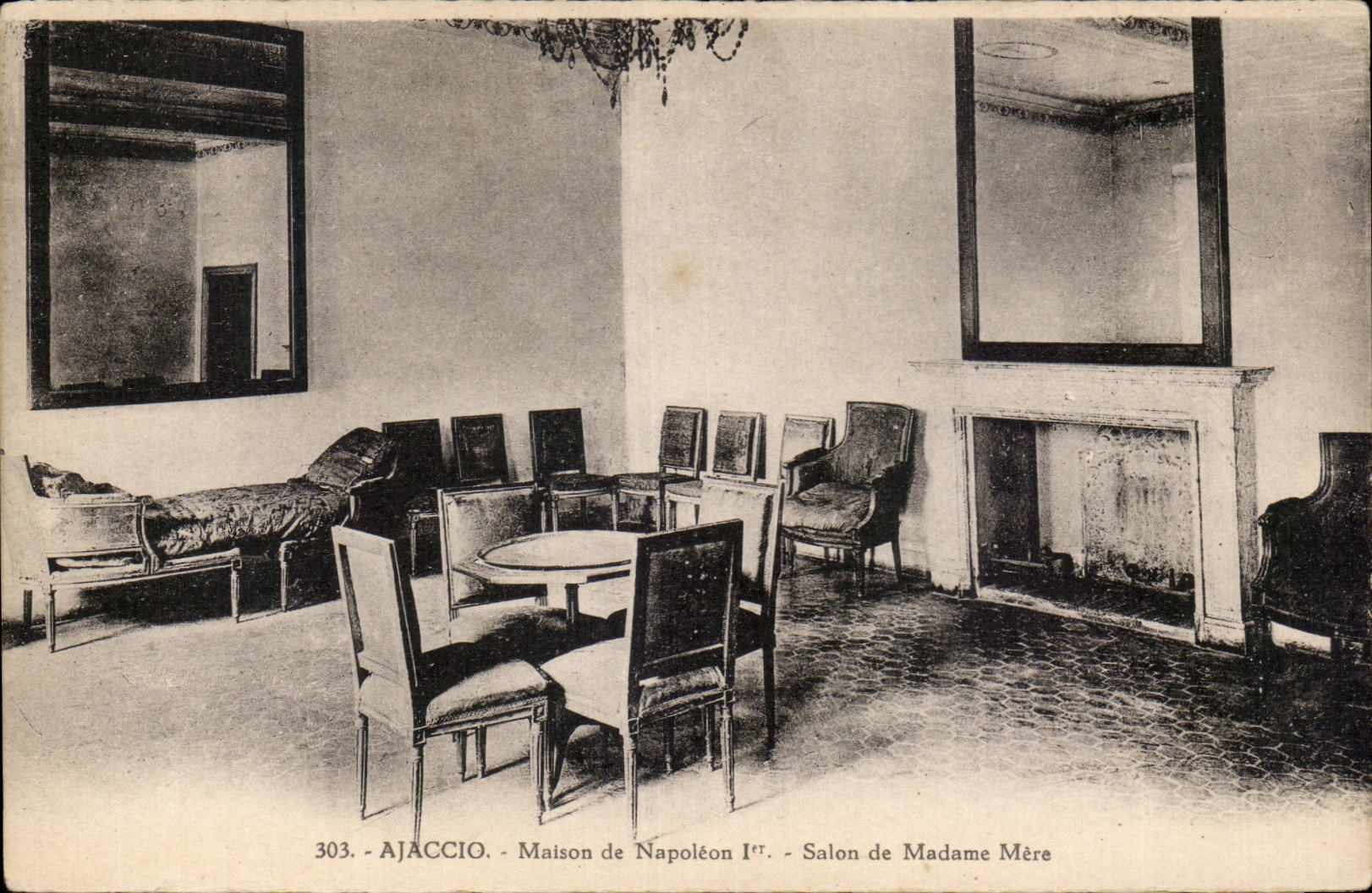 Corsica - Corsica - Ajaccio - House of Napoleon I - Living room of Mrs Mere - CPA