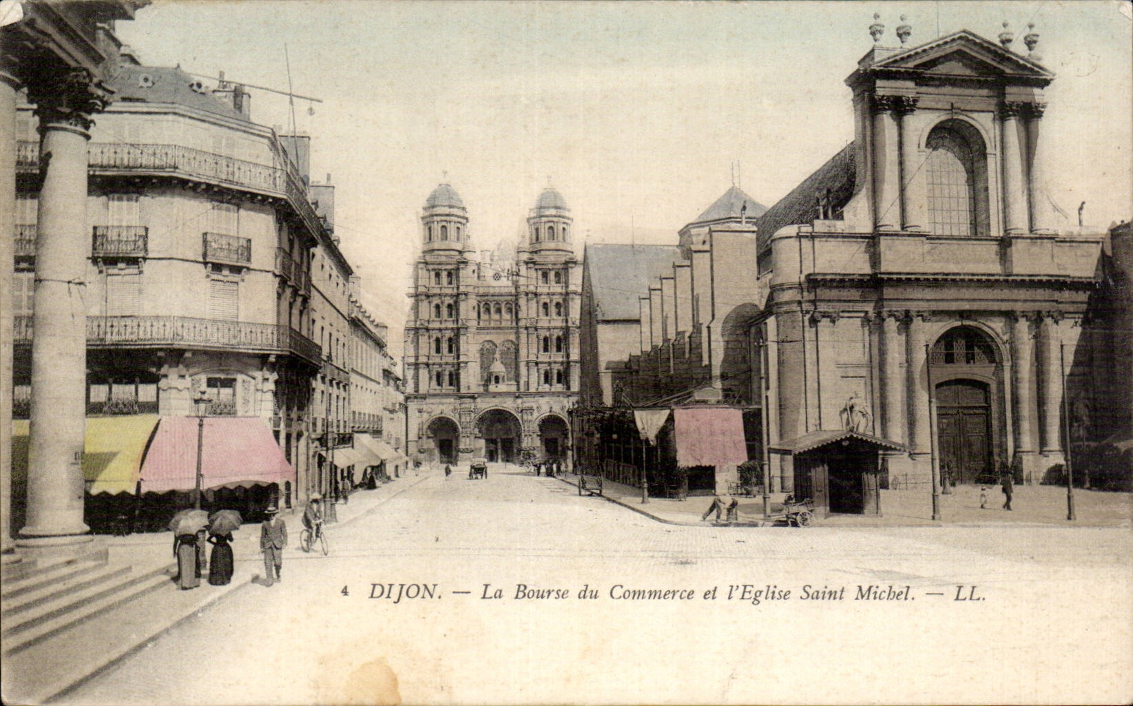 Dijon - Trading house and the Church Michel Saint - CPA