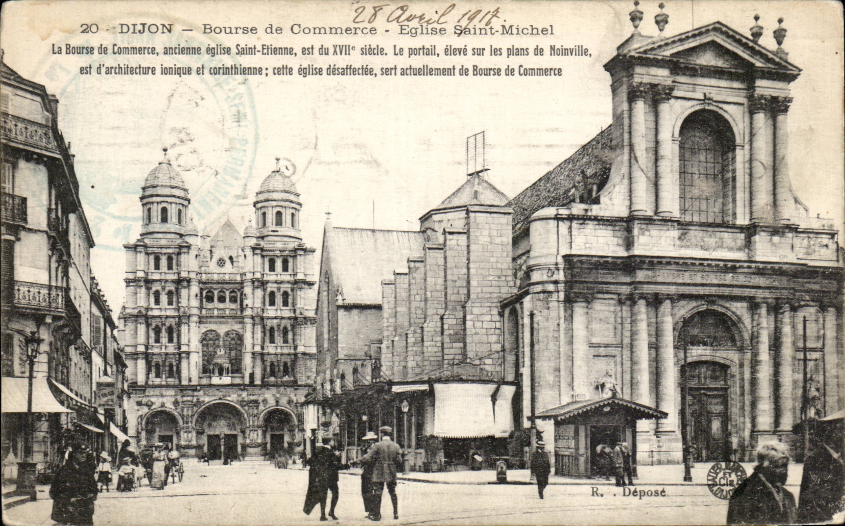 Dijon - Produce exchange - Church Saint Michel - CPA