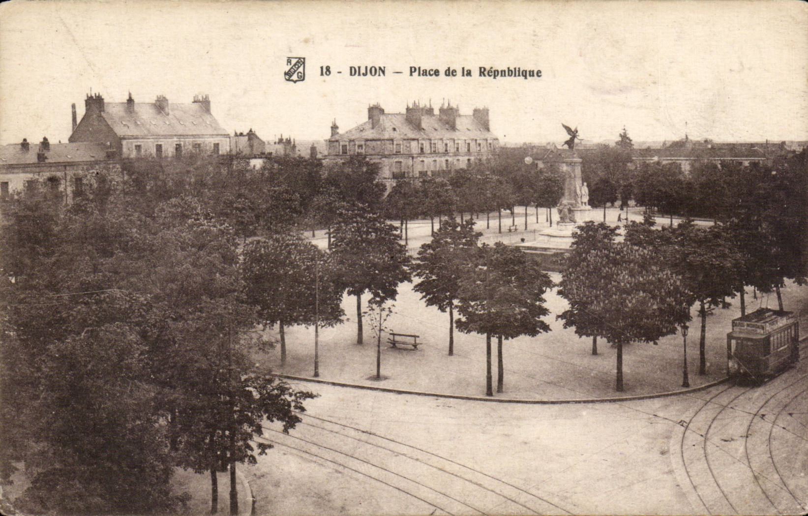 Dijon - Place of the Republic - CPA