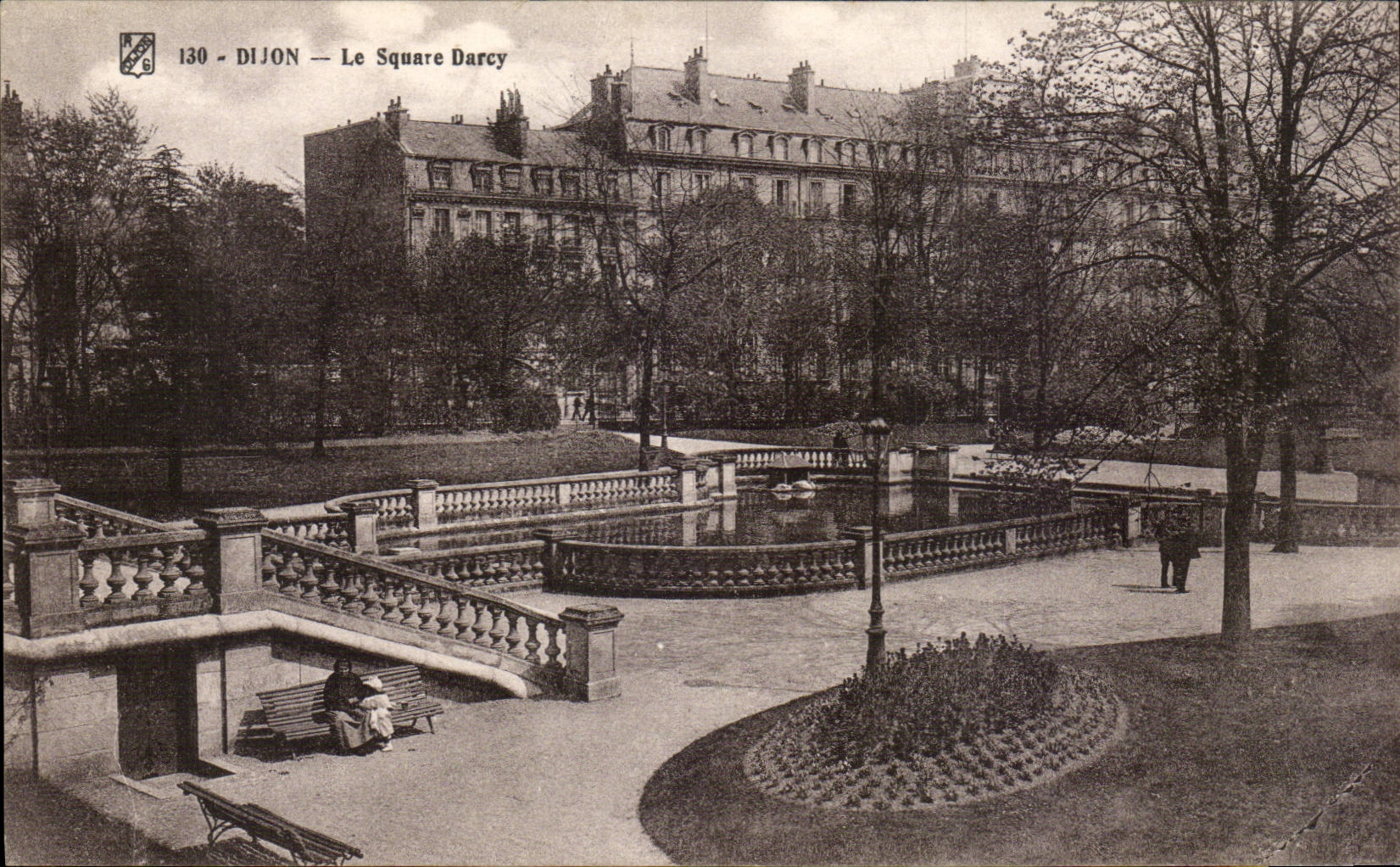 Dijon - the Public garden Darcy - CPA