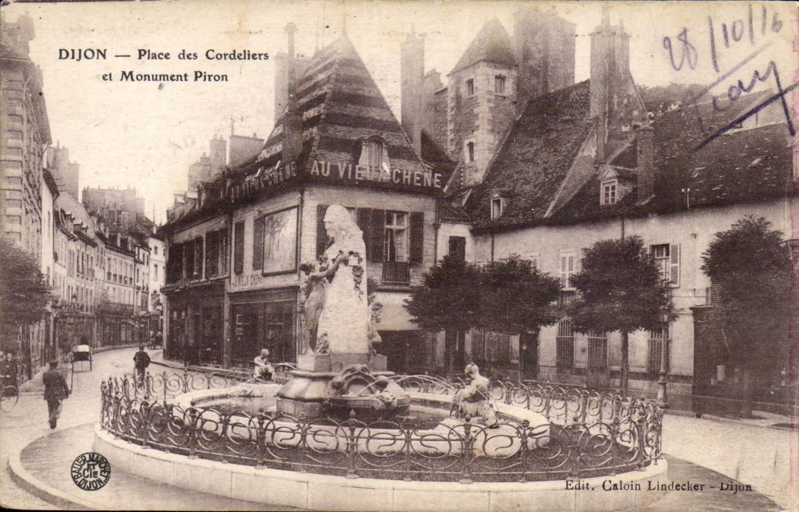 Dijon - Place of Cordeliers and Monument Piron - CPA