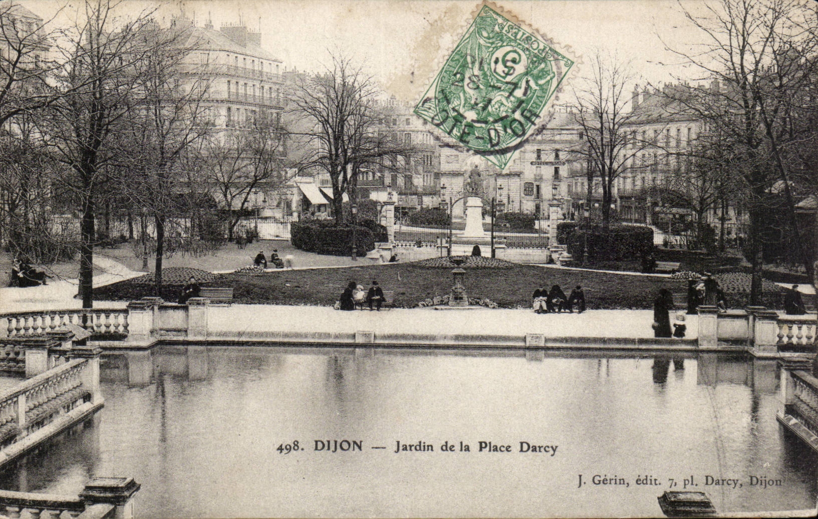 Dijon - Garten des Platzes Darcy - CPA