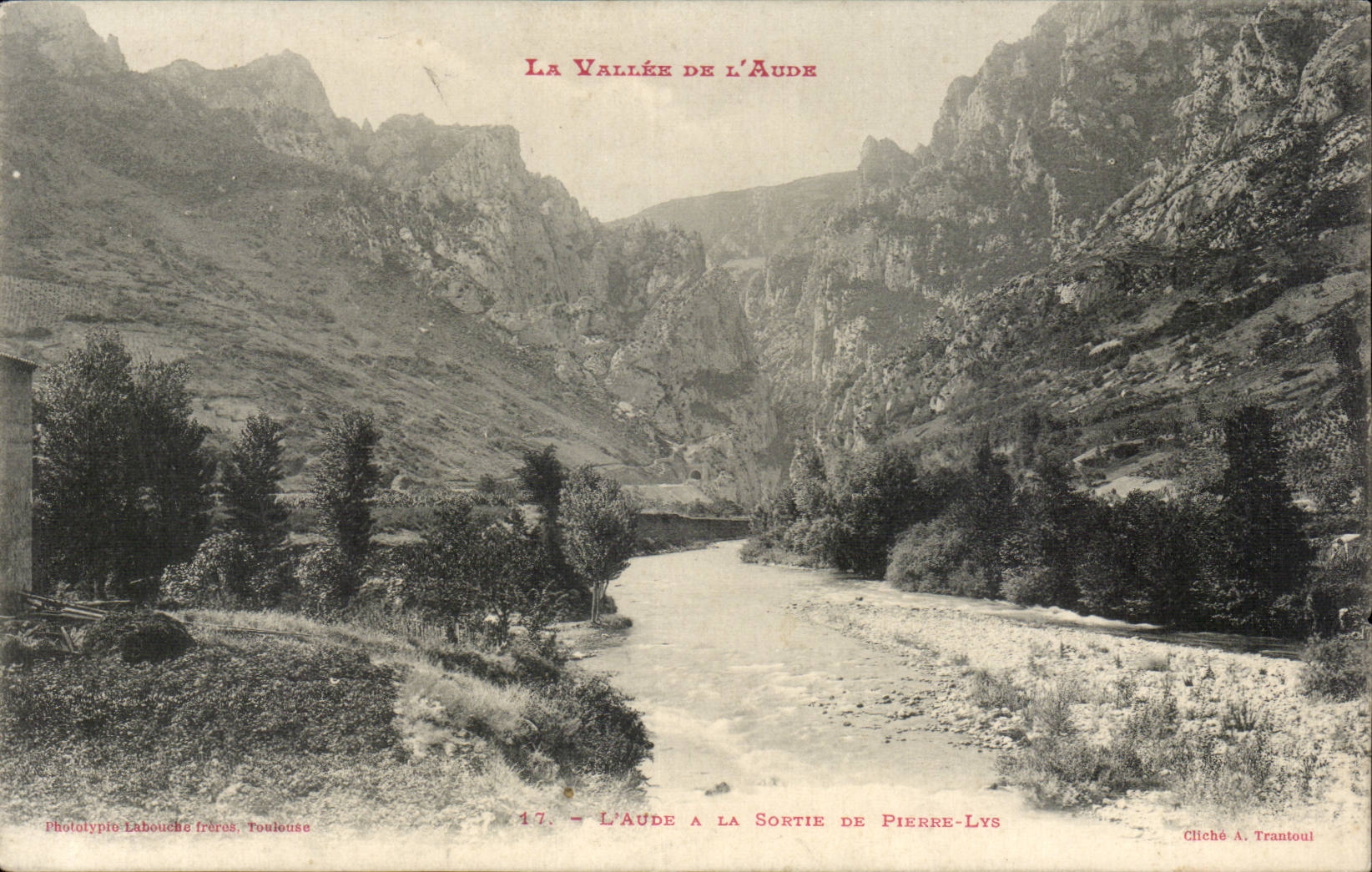 L'Aude a la Sortie de Pierre Lys - CPA