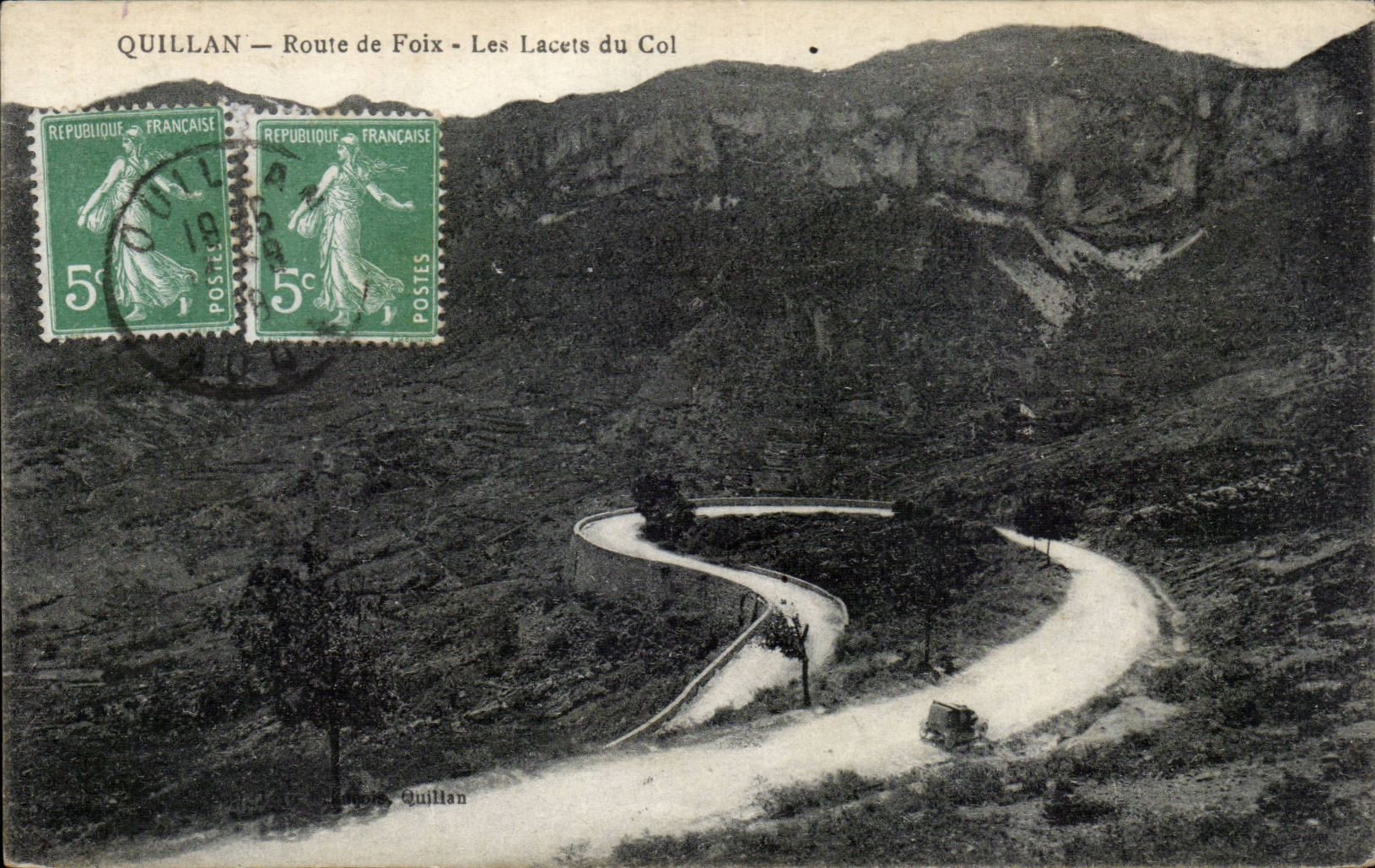 Quilan - Route de Foix - CPA 