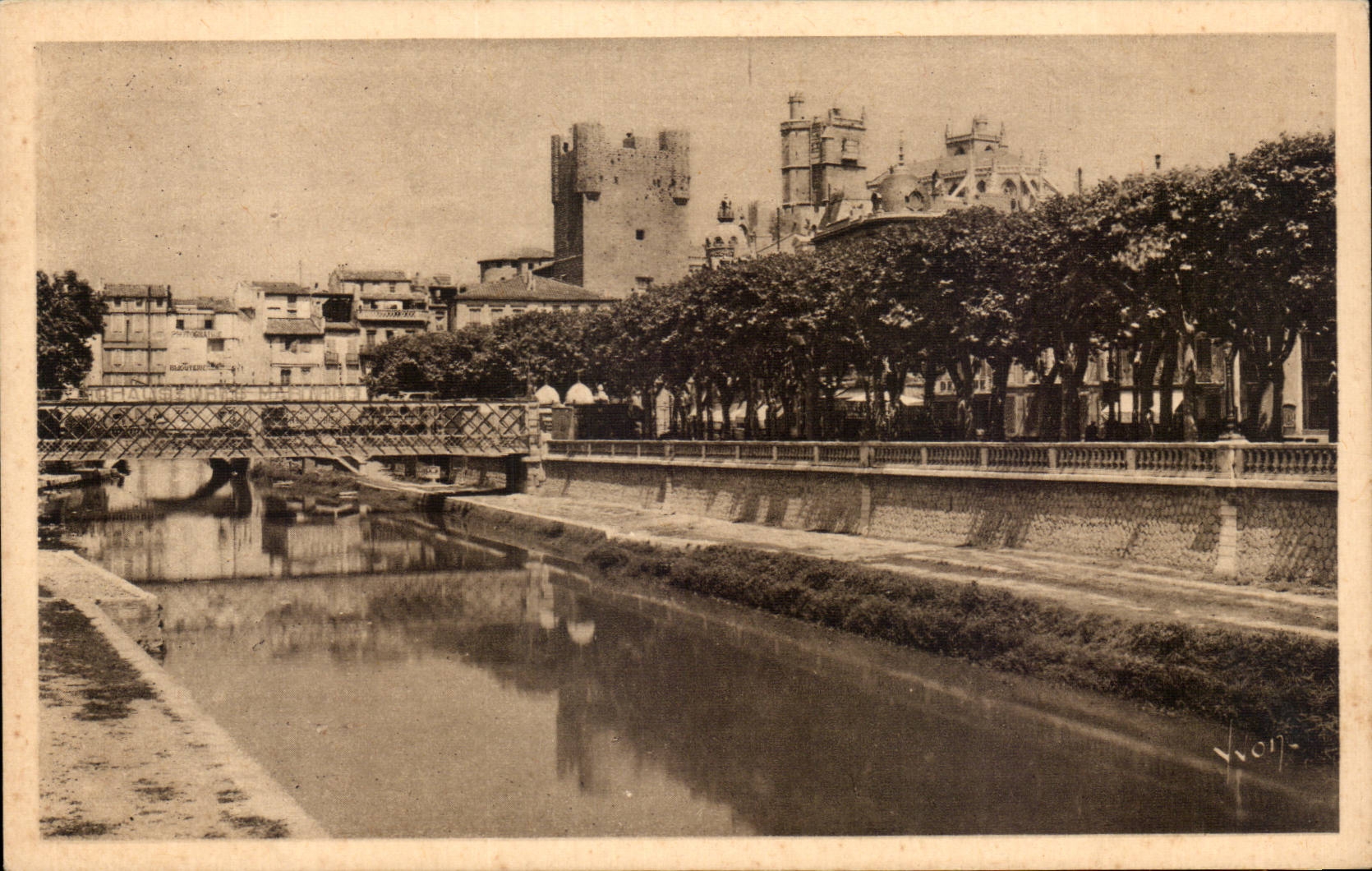 Narbonne - der Kanal des Fussrollenhammers - CPA