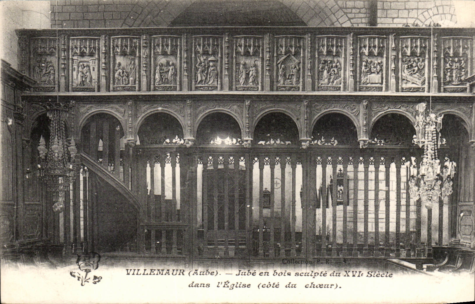 Villemaur - Jube out of wood carves - CPA