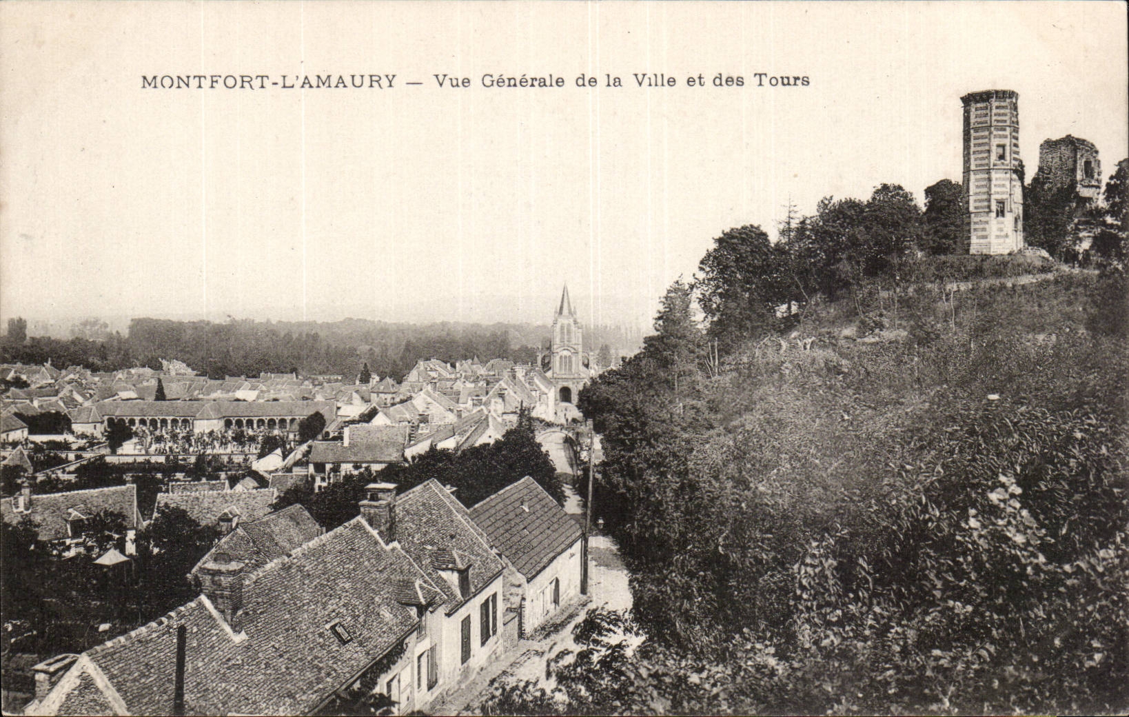 Montfort - Amaury - View der Stadt und Tours - CPA