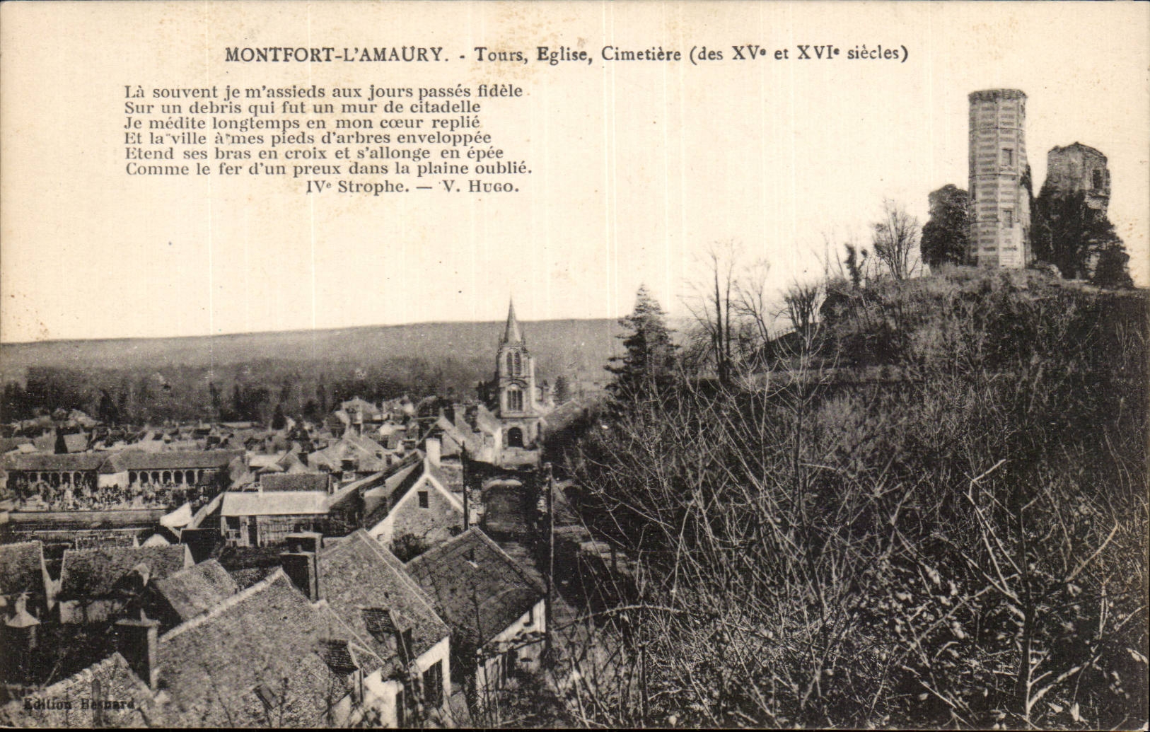 Montfort - Amaury - Tours - Kirche - Kirchhof - CPA