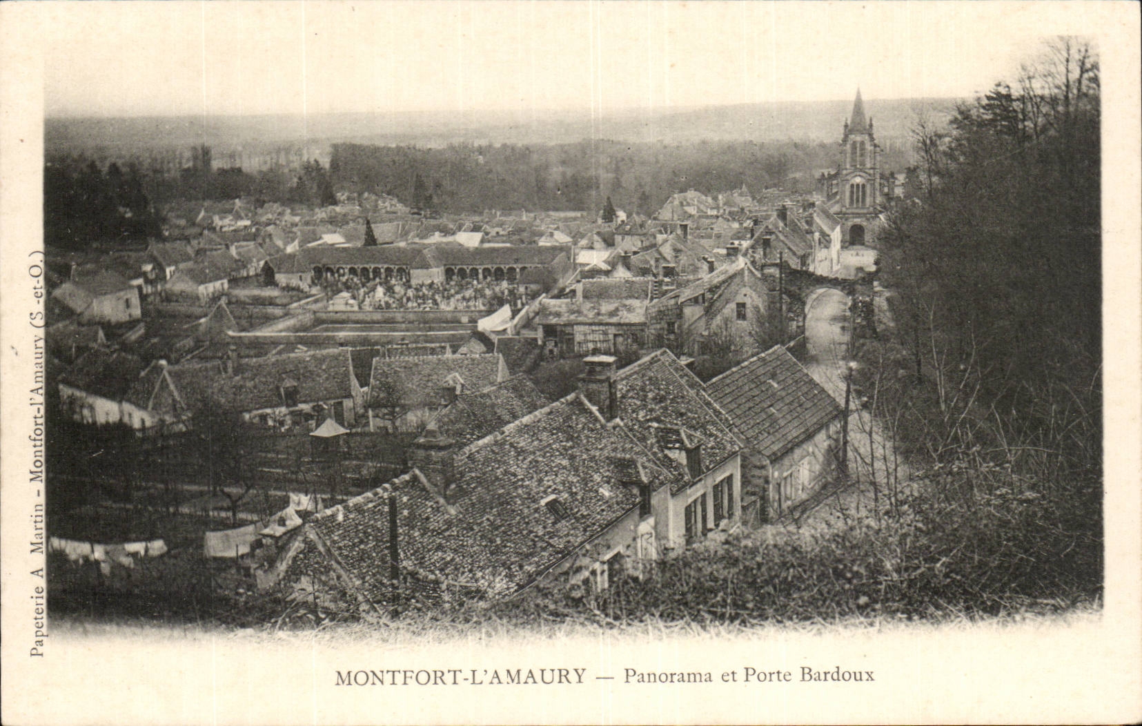 Montfort - Amaury - Panorama und Bardoux Gatter - CPA