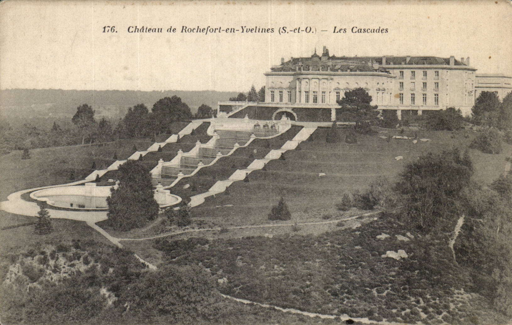 Castle of Rochefort in Yvelines - Cascades - CPA