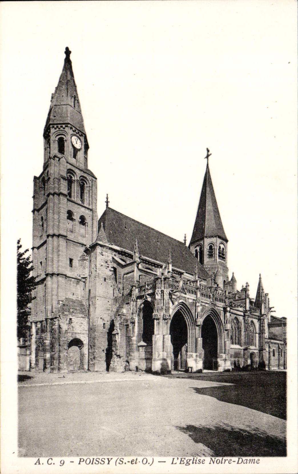 Poissy - the Church Notre Dame CPA