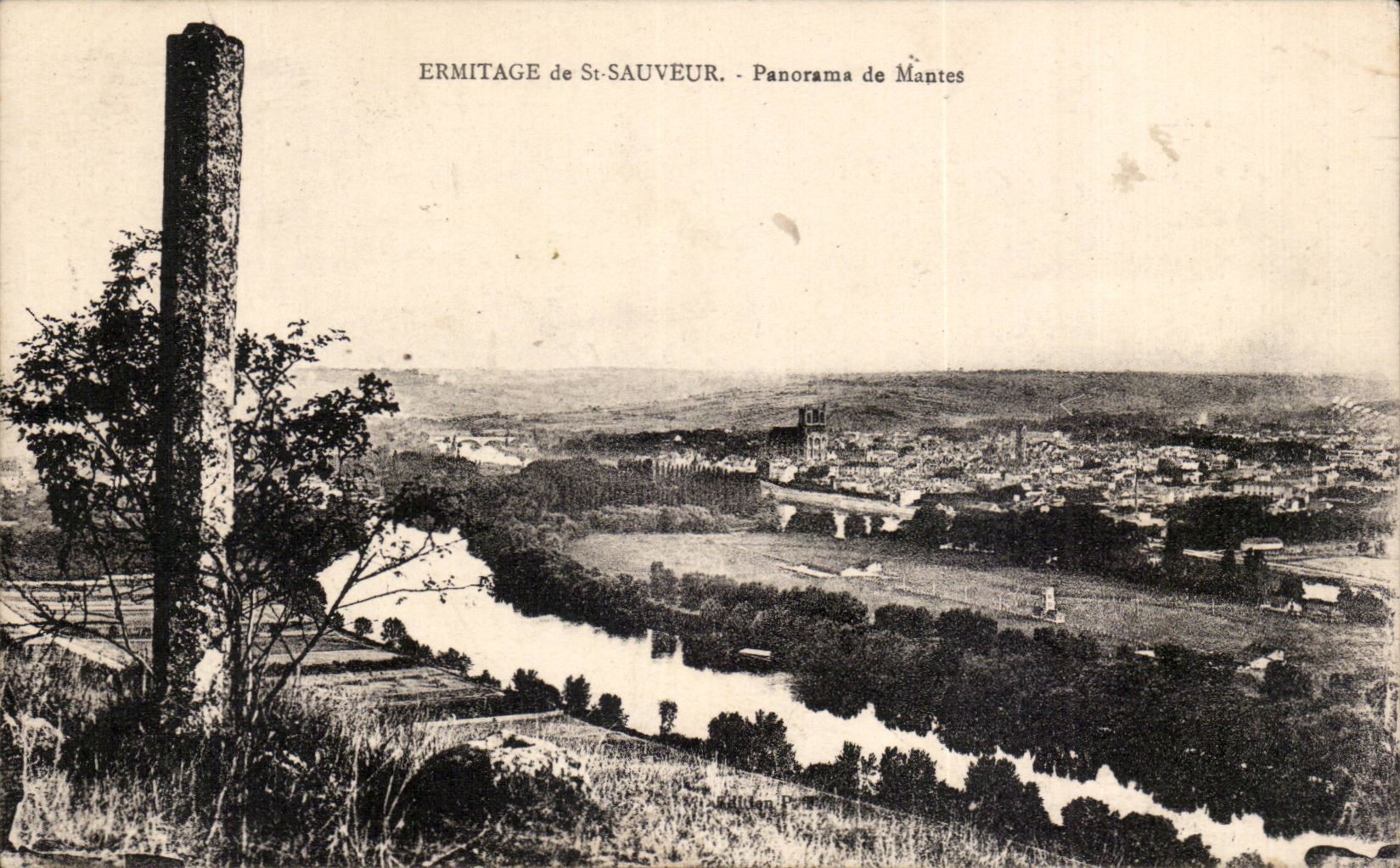 Hermitage of Saint Saver - Panorama of Mantes CPA