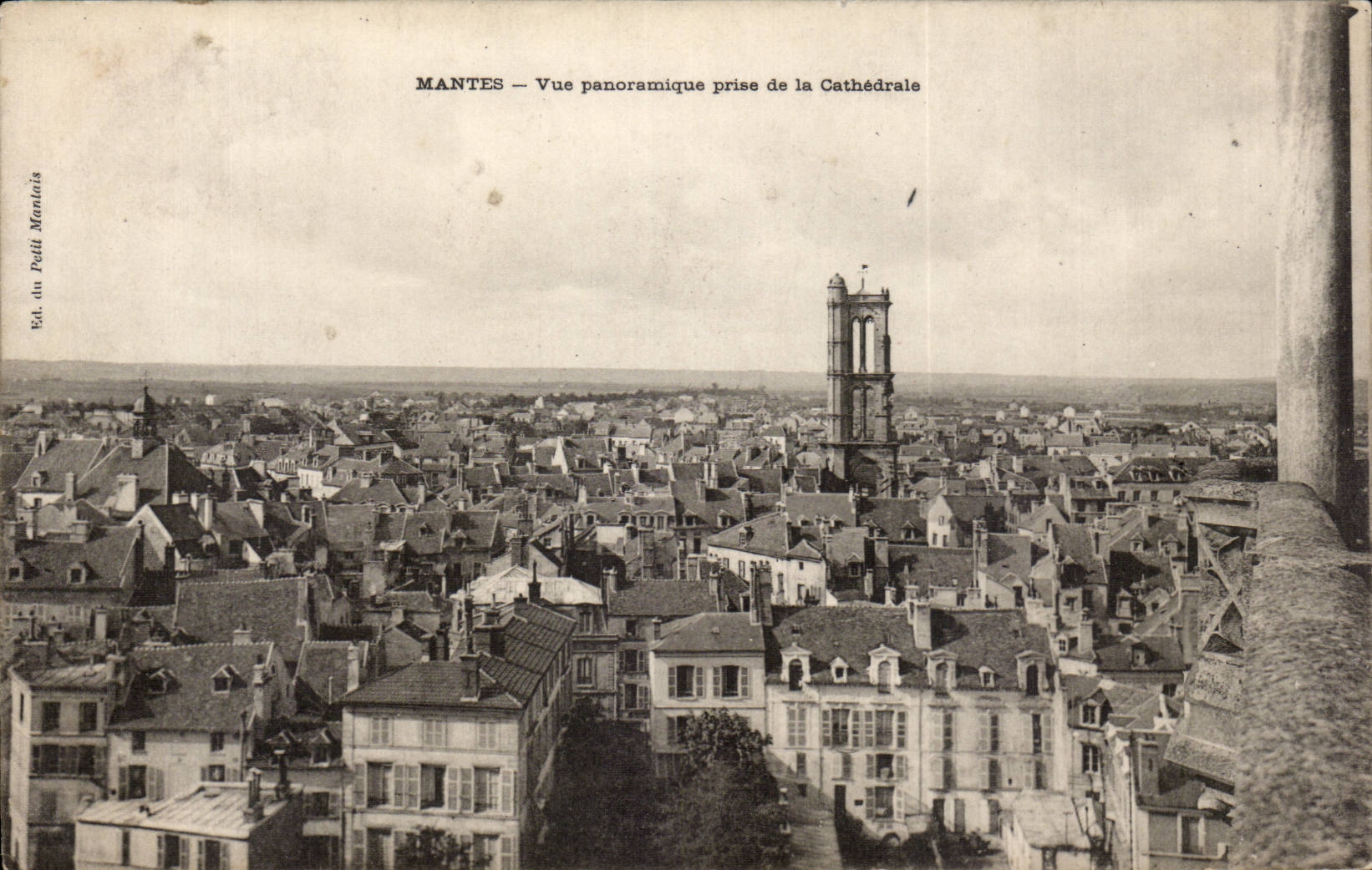 Mantes - Panoramic View taken Cathedral - CPA