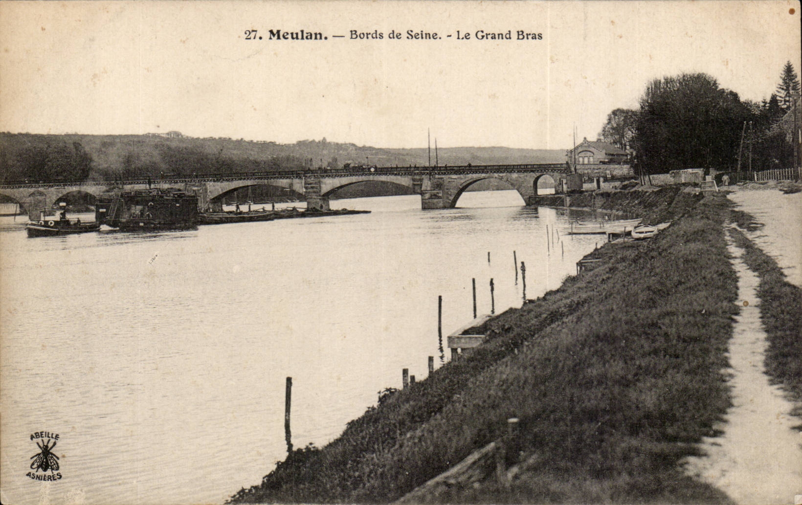 Meulan - Edges of the Seine - the Large Arm - CPA
