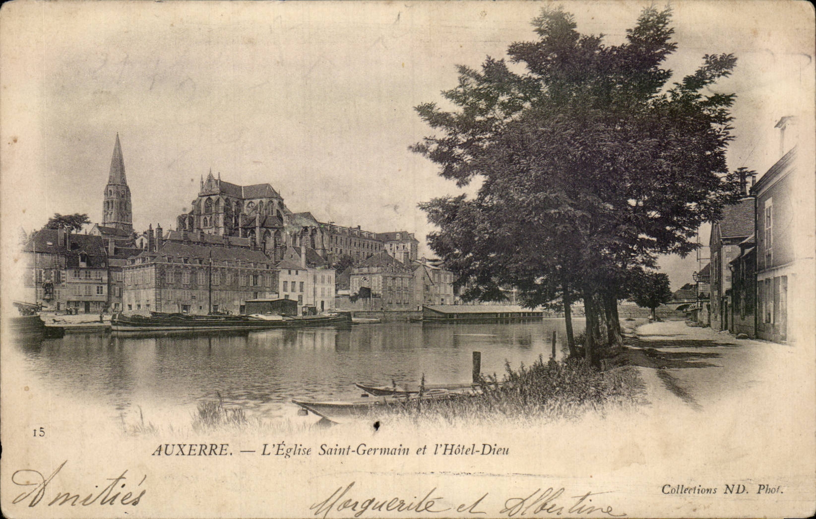 Aaxerre - Egise Saint Germain und der Hotel-Gott - CPA