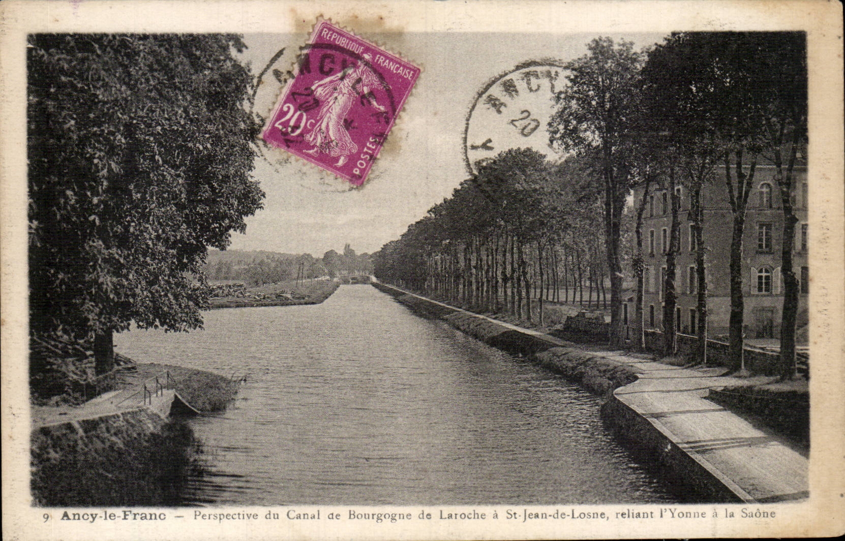 Ancy le Franc - Perspective du Canal - CPA