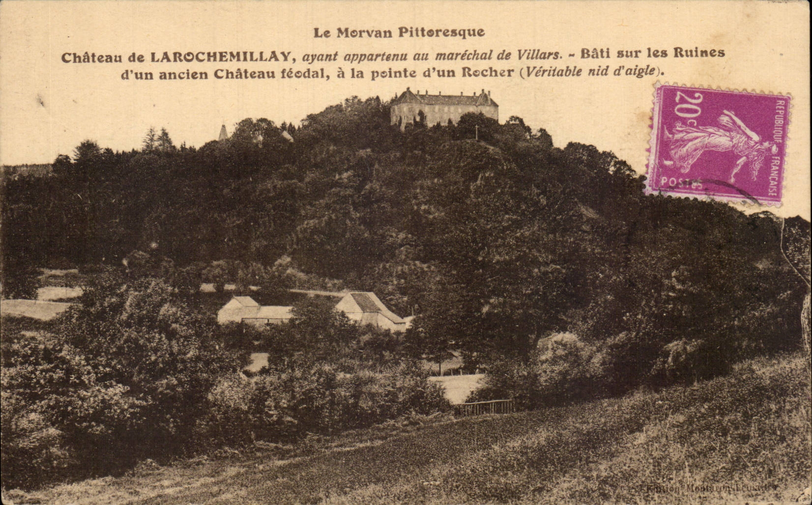 Castle of Larochemillay - Picturesque Morvan - CPA