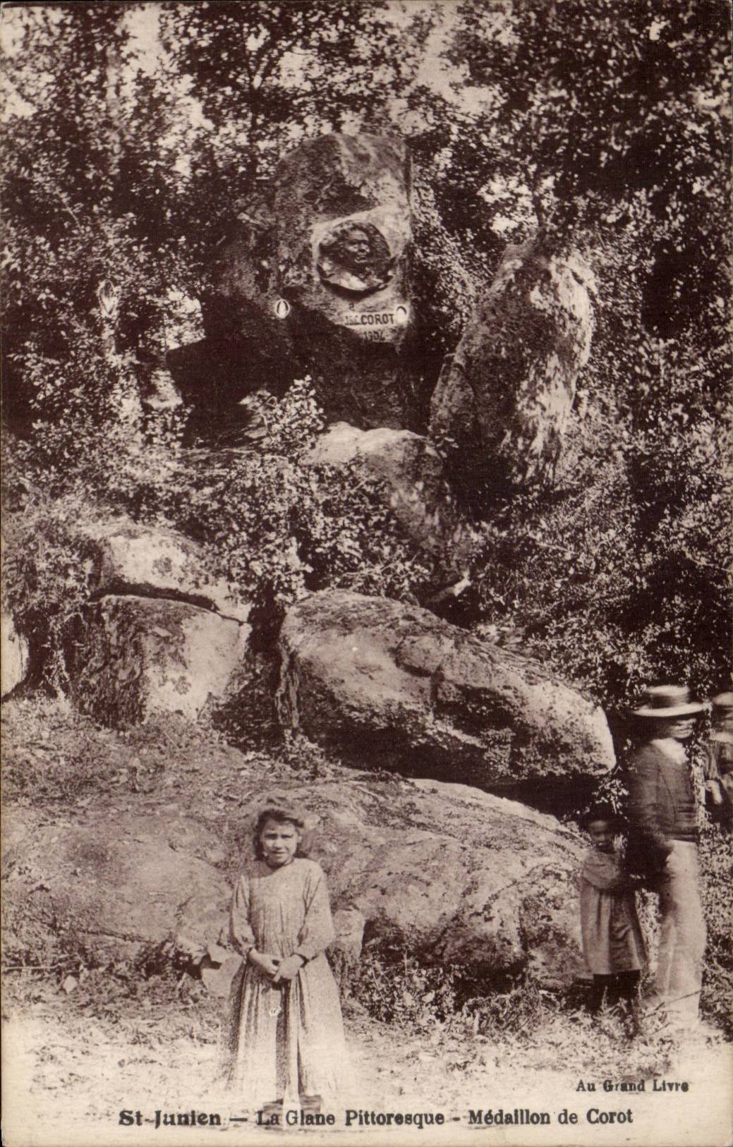 Saint Junien - Medallion of Corot - child - CPA