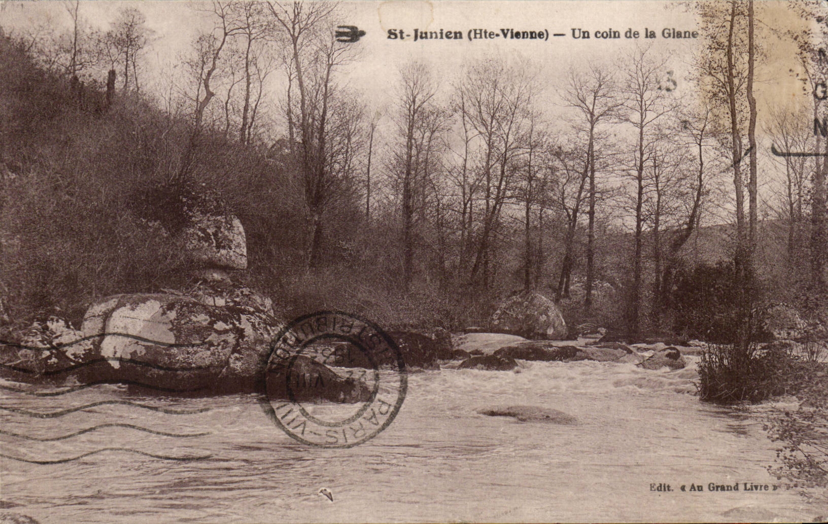 Saint Junien - a corner of Glane CPA