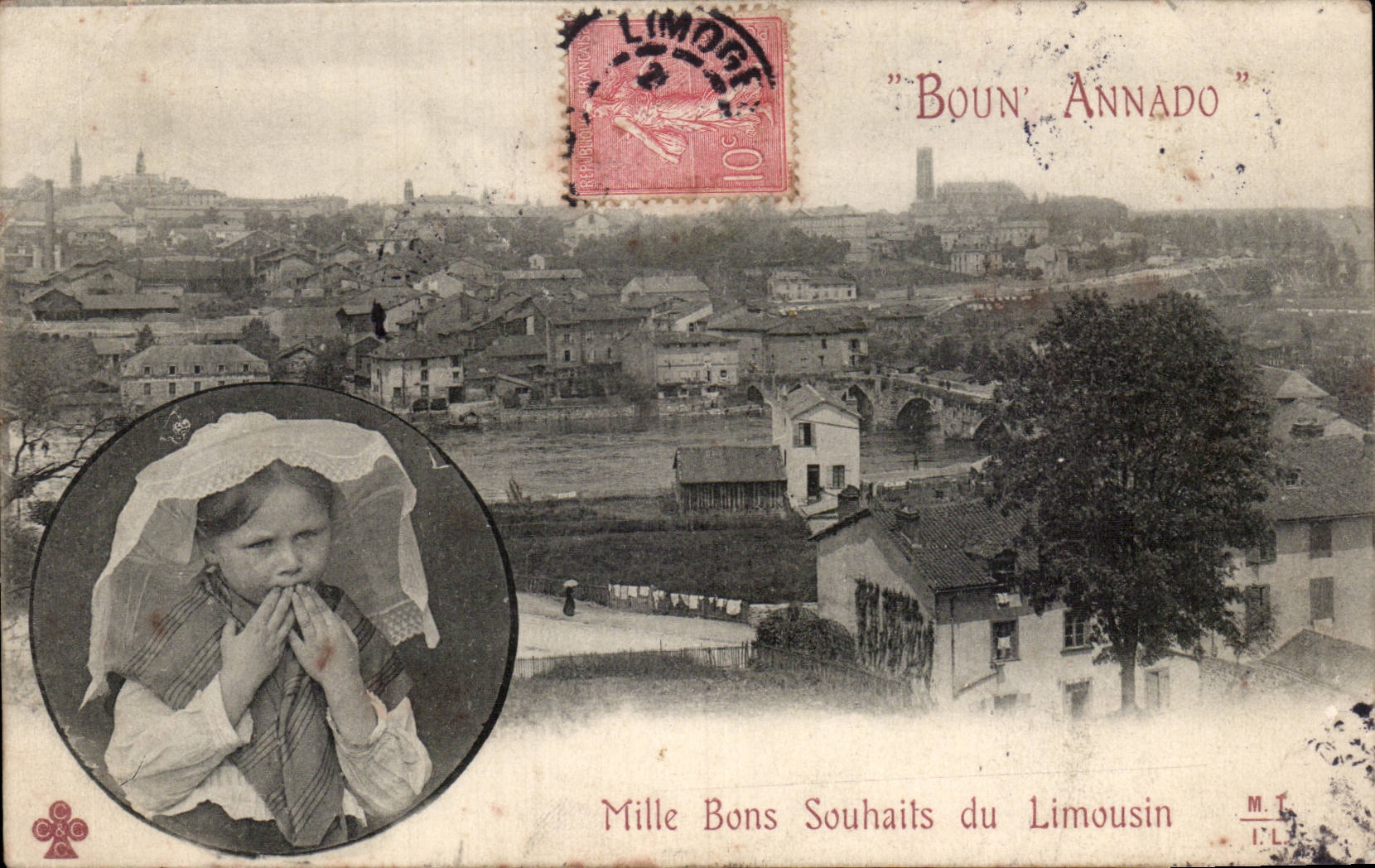 Thousand Good Wishes of the Limousin - Child - to remember - CPA