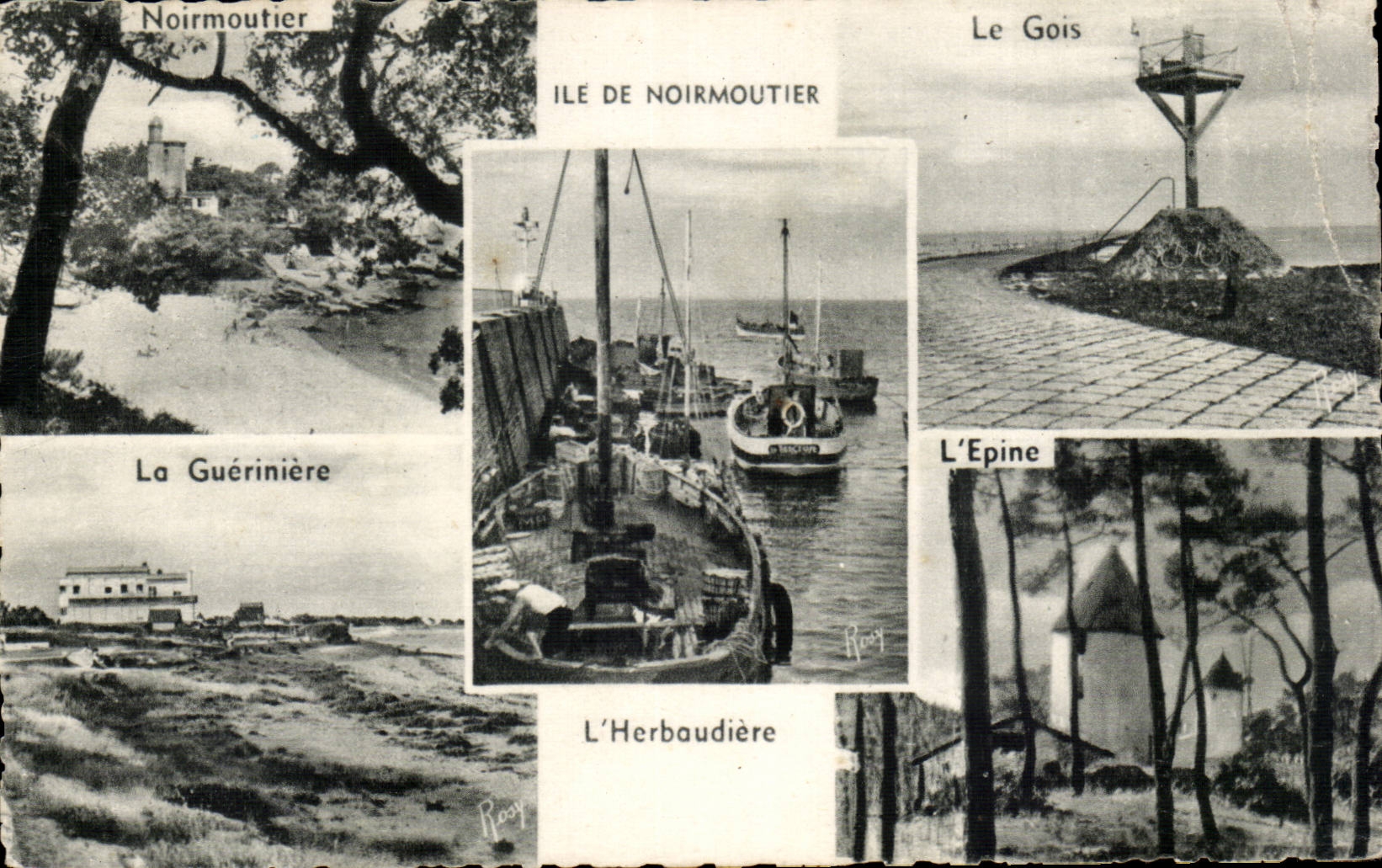 CPA Noirmoutier Gueriniere Herbaudiere der Dorn die frohlichen