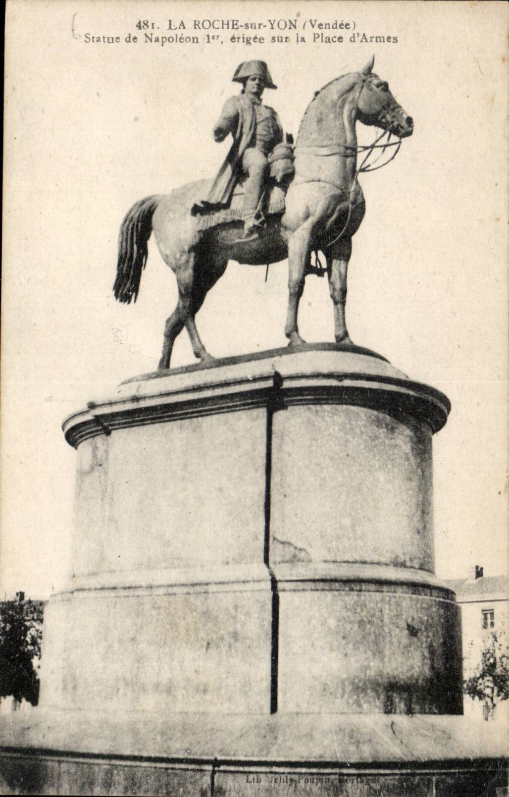 CPA the Rock on Yon Statue of Napoleon 1st erigee on the place of weapons