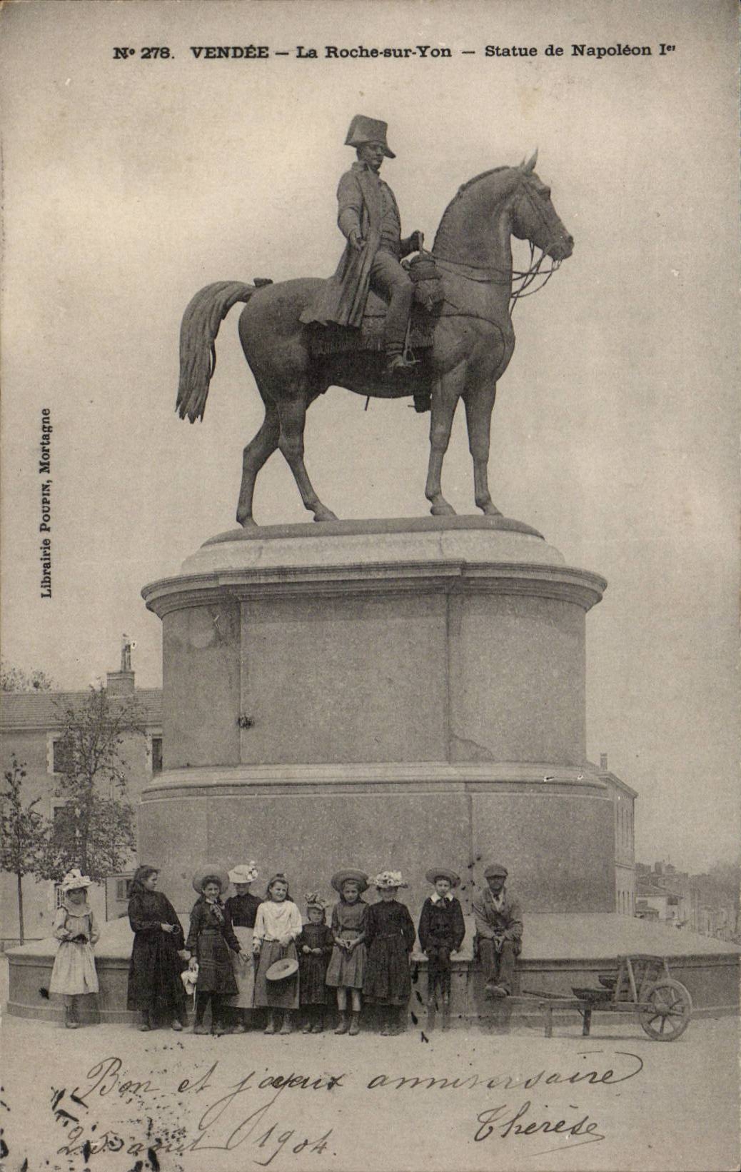 CPA the Vendee the Rock on Yon Statue of Napoleon 1st