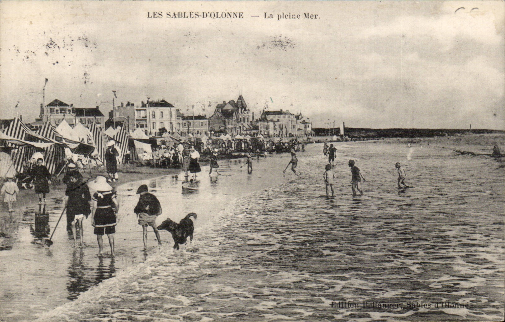 CPA Sande von olonne vollem Meer