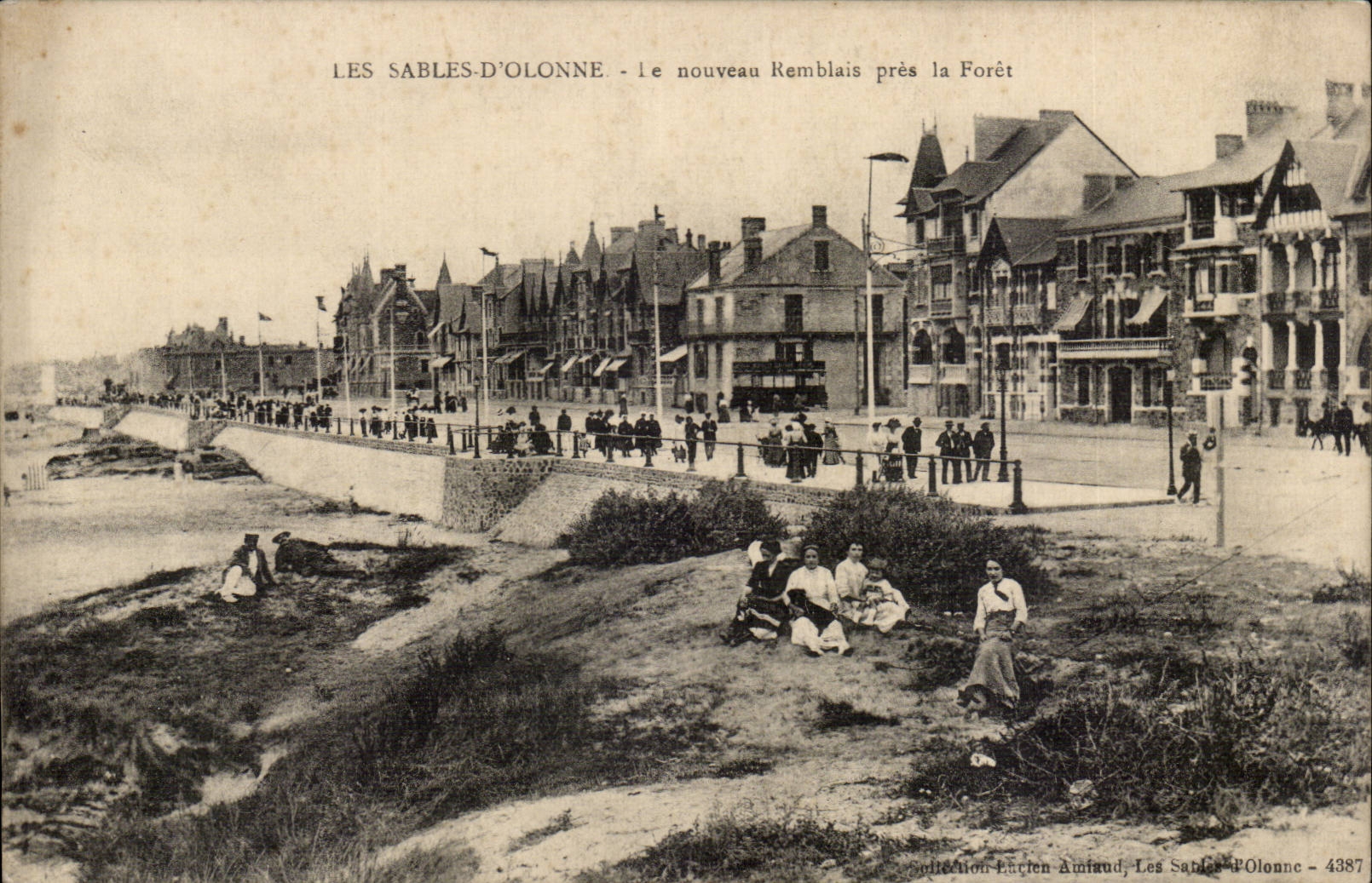 CPA Sande von olonne der neue Damm schliessen das Bohrgerat