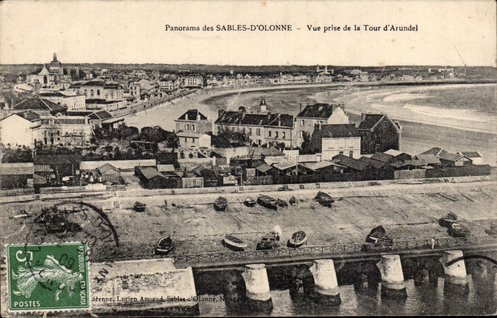 CPA Sande des olonne Panoramas gesehen vom Aufsatz von Arundel