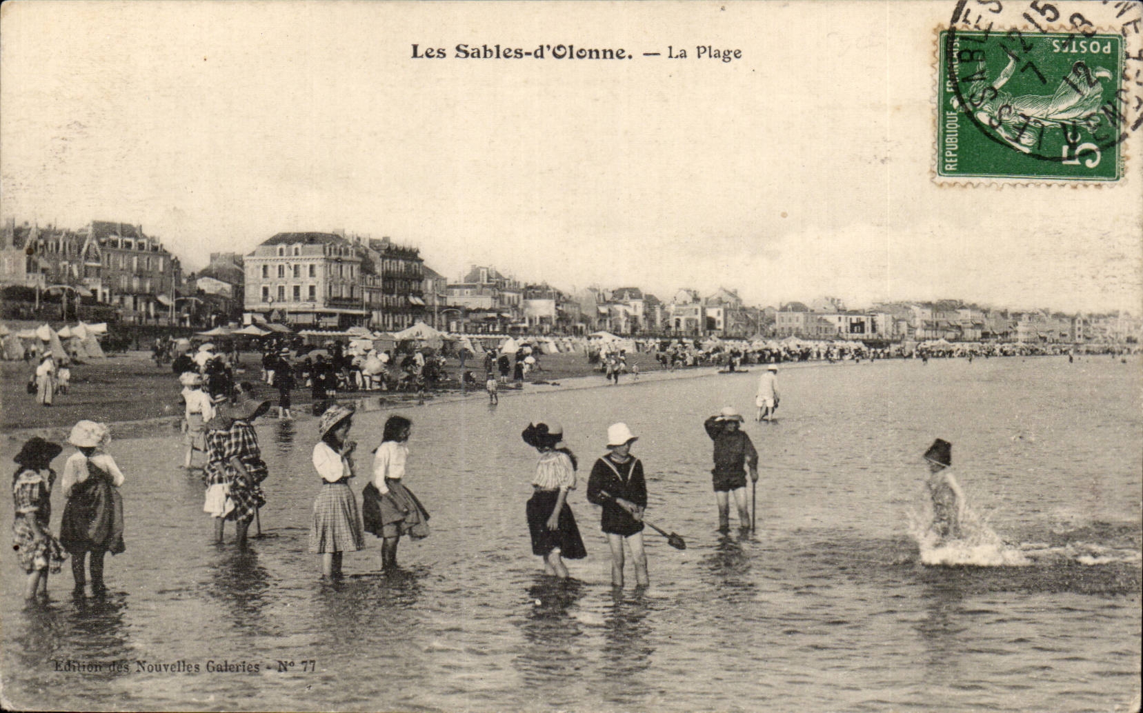 CPA Sande von olonne der Strand