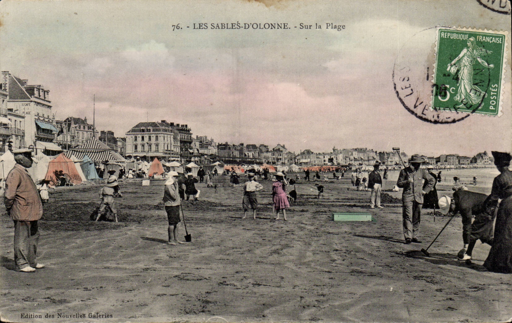 CPA Sande von olonne auf dem Strand Cricket