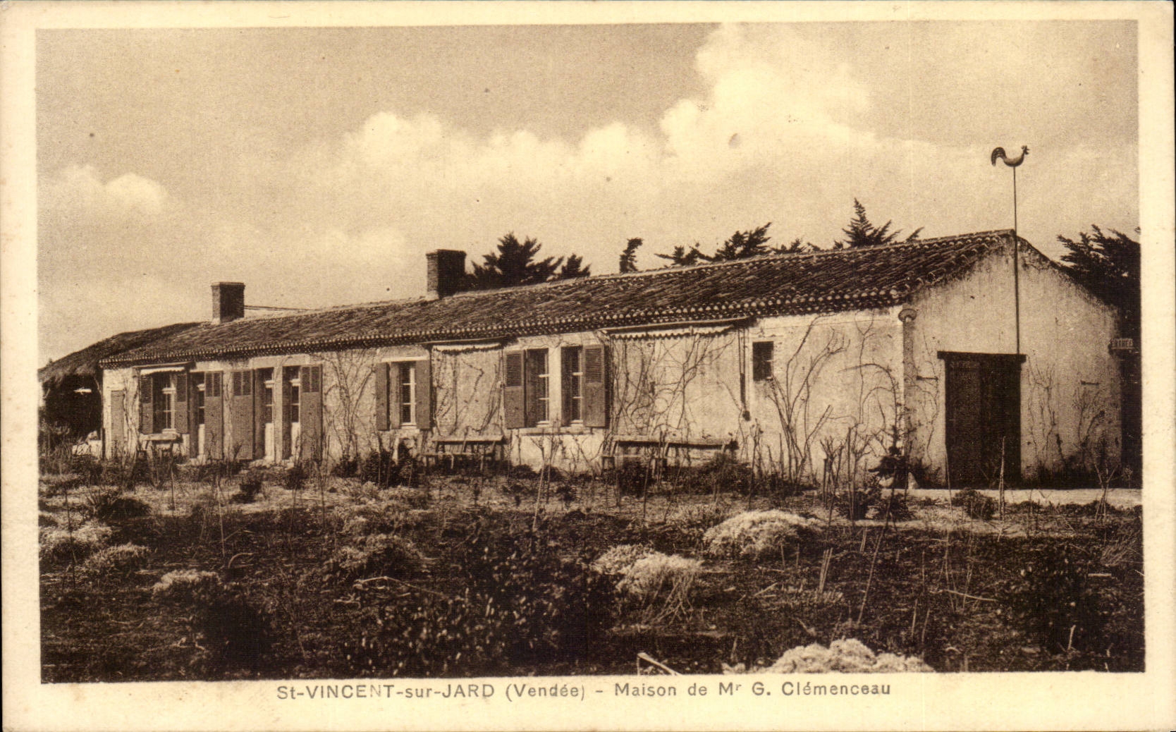 CPA St Vincent auf Jard Haus von Clemenceau