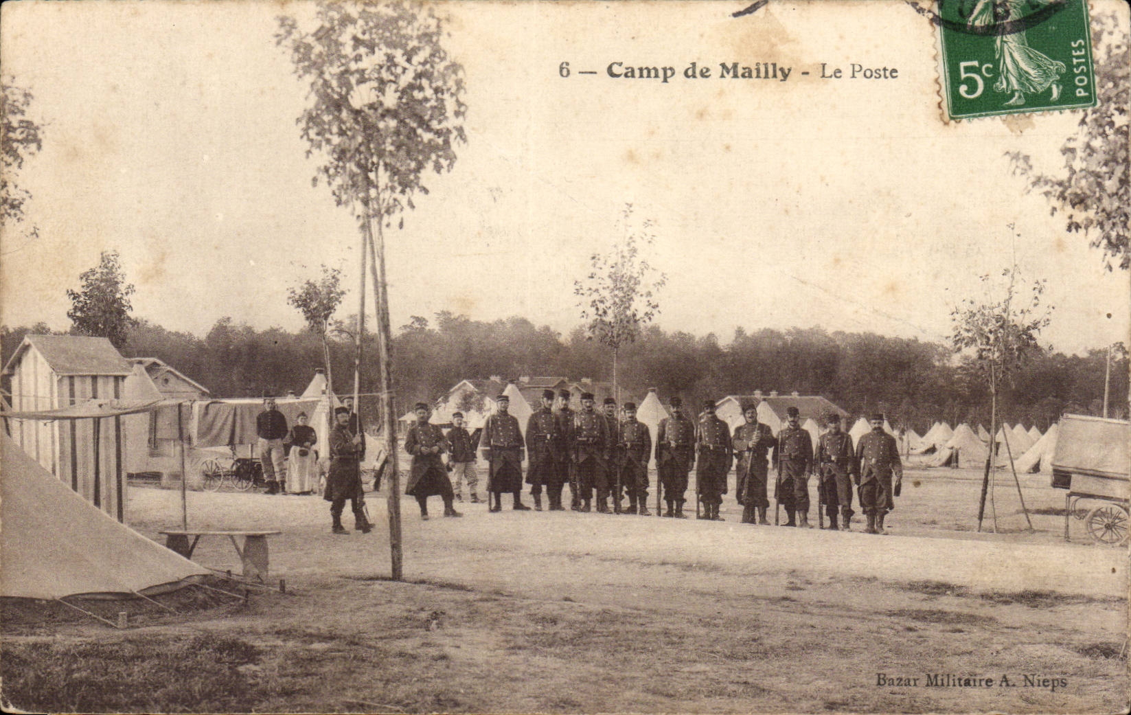 CPA Militaria Mailly the Camp the station