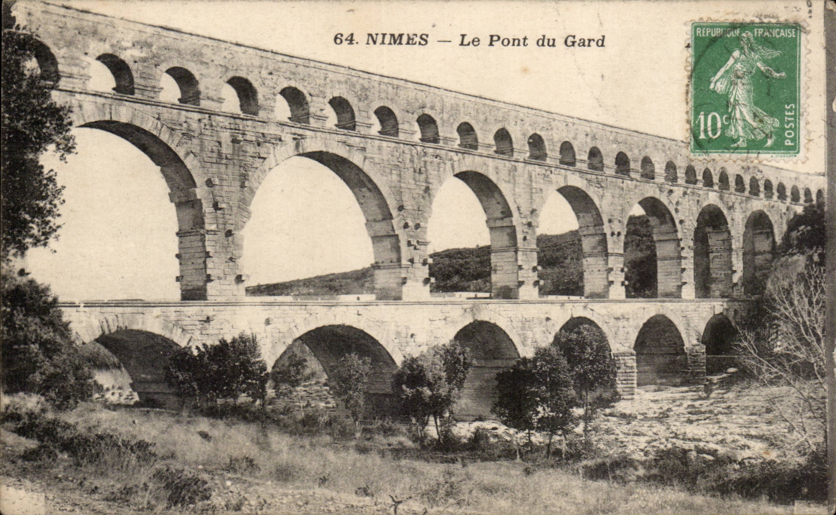 CPA Nimes die Brucke von Gard