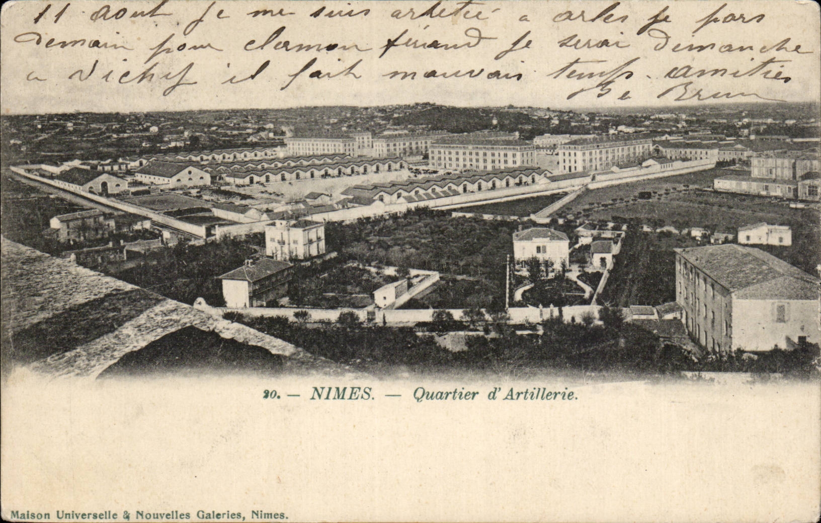 CPA Nimes Bezirk von Artillerie