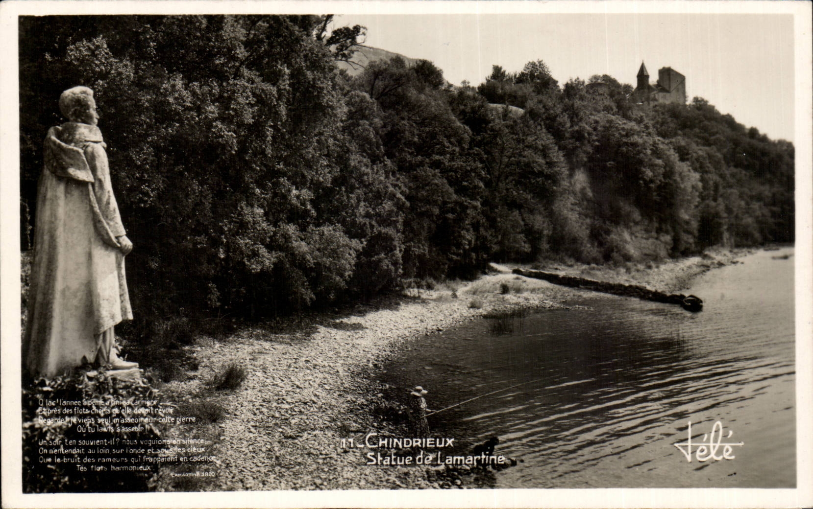 CPSM Chindrieux Statue von Lamartine